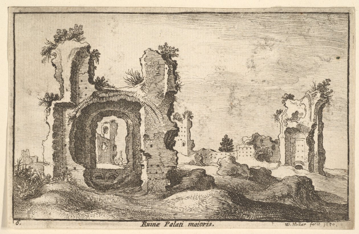 Palati maioris Palatijns Paleis, Rome door Wenceslaus Hollar