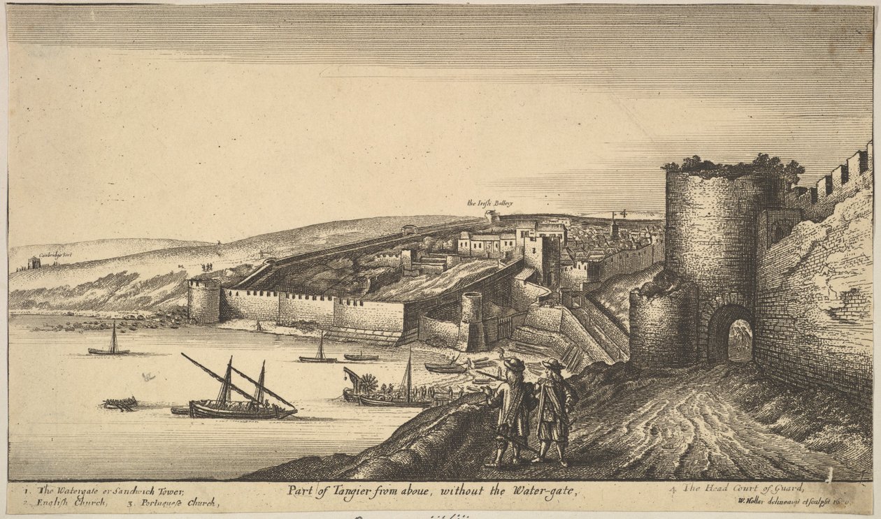 Deel van Tanger van bovenaf, 1670 door Wenceslaus Hollar