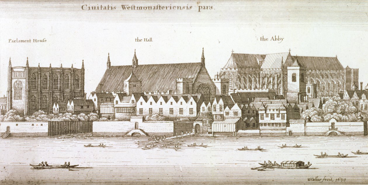 Deel van de Stad Westminster, 1647 door Wenceslaus Hollar