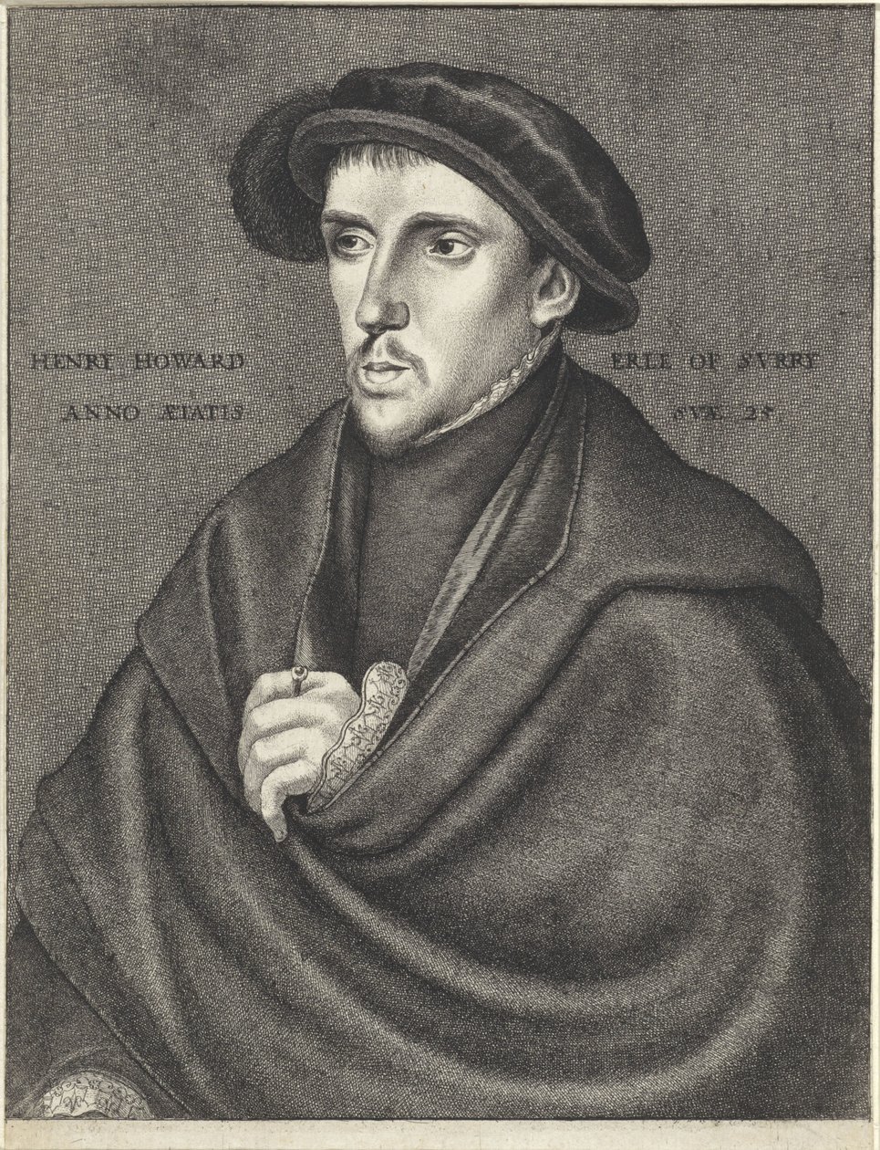 Portret van Henry Howard, graaf van Surrey door Wenceslaus Hollar