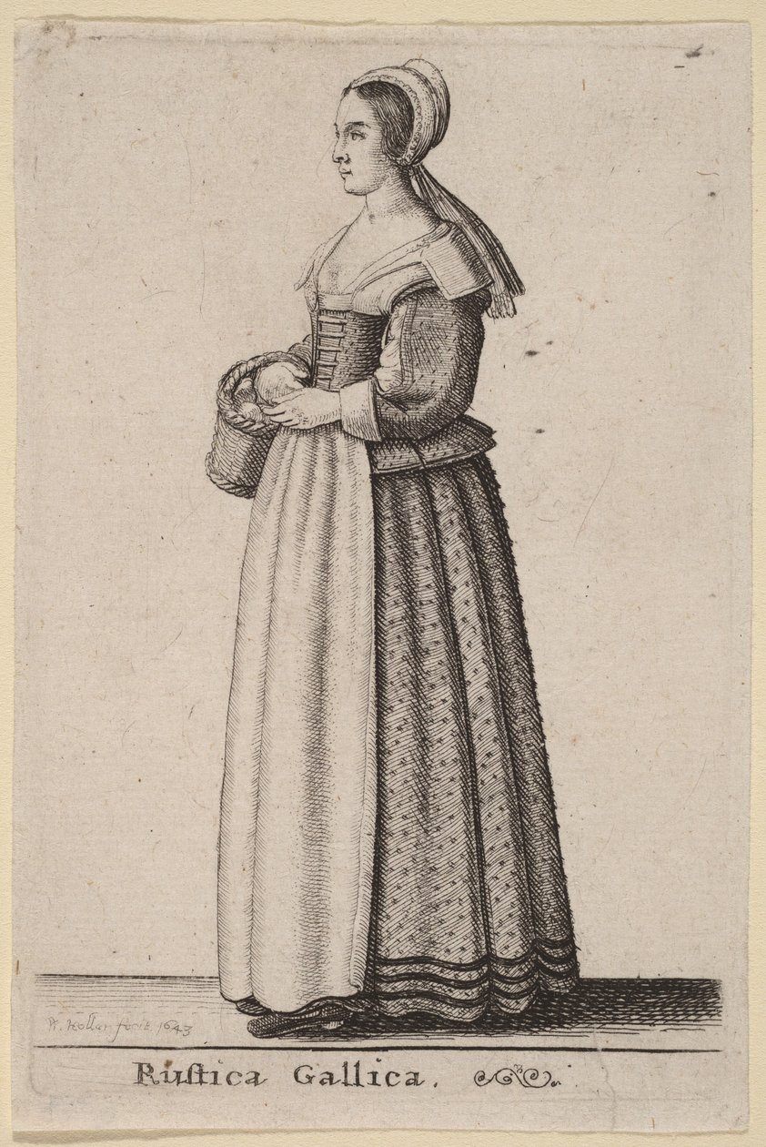 Gallische landelijke scène door Wenceslaus Hollar
