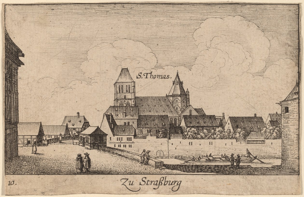 Straatsburg door Wenceslaus Hollar