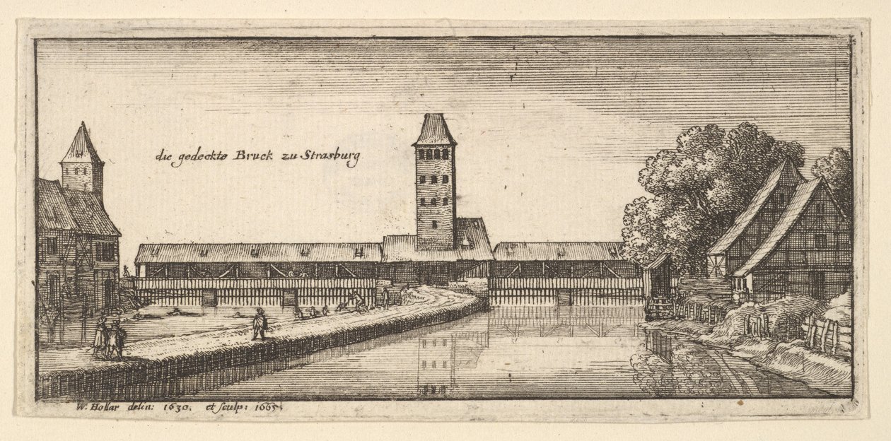 Straatsburg door Wenceslaus Hollar