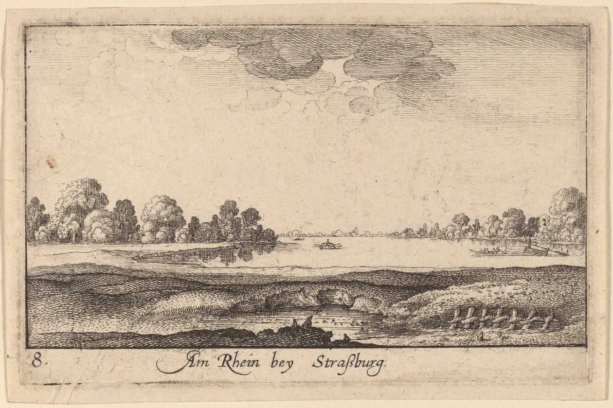 Straatsburg: Het Tolhuis door Wenceslaus Hollar
