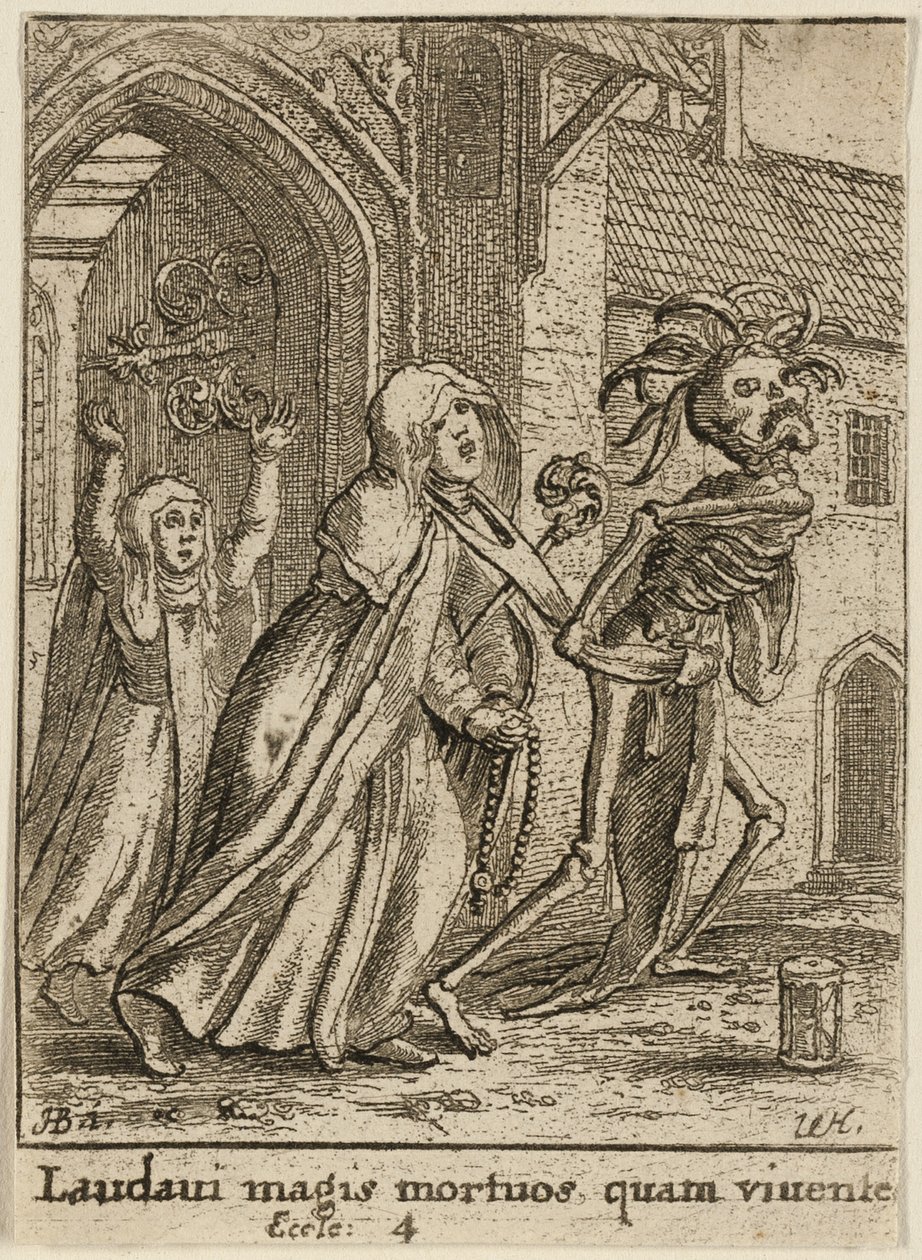 De abdis en de dood door Wenceslaus Hollar