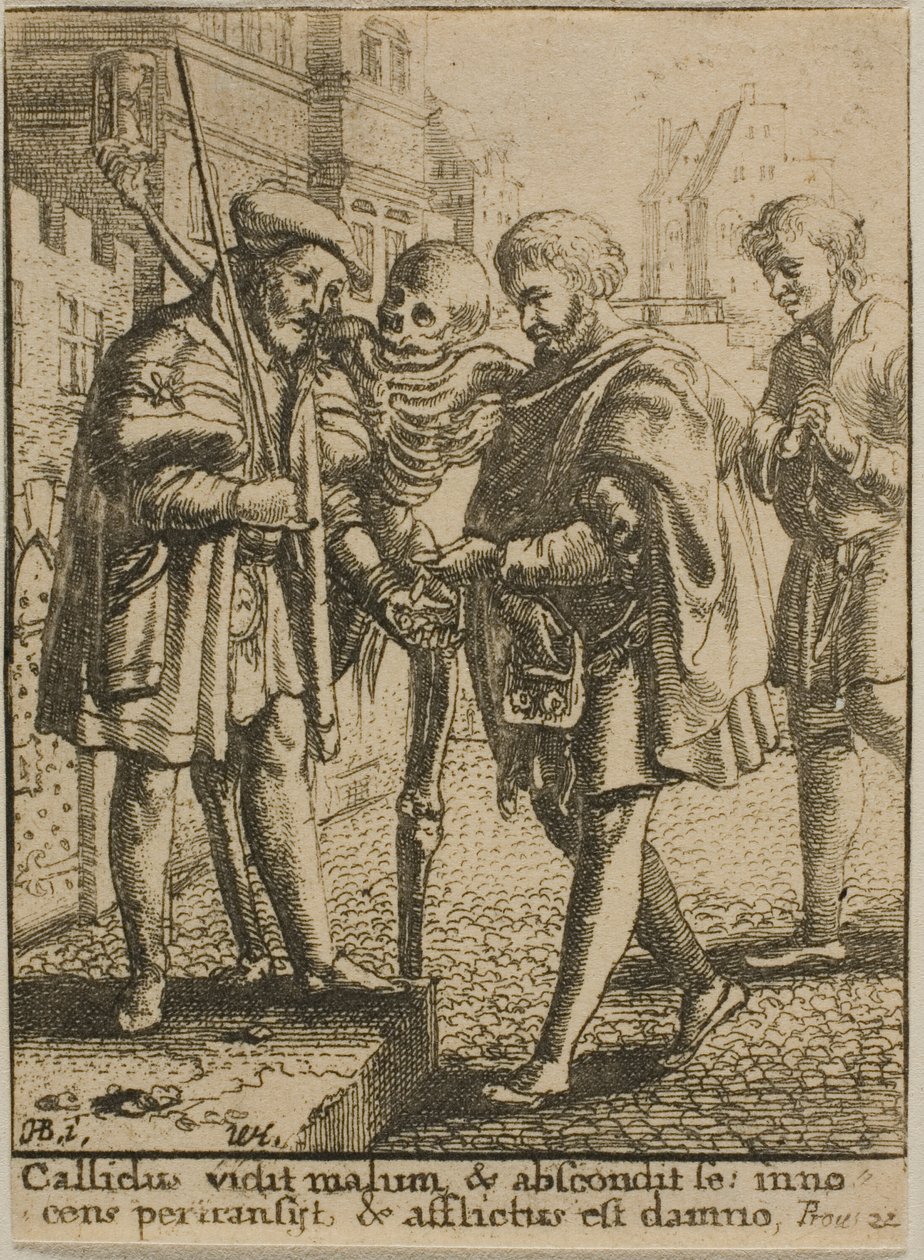 De Advocaat en de Dood door Wenceslaus Hollar