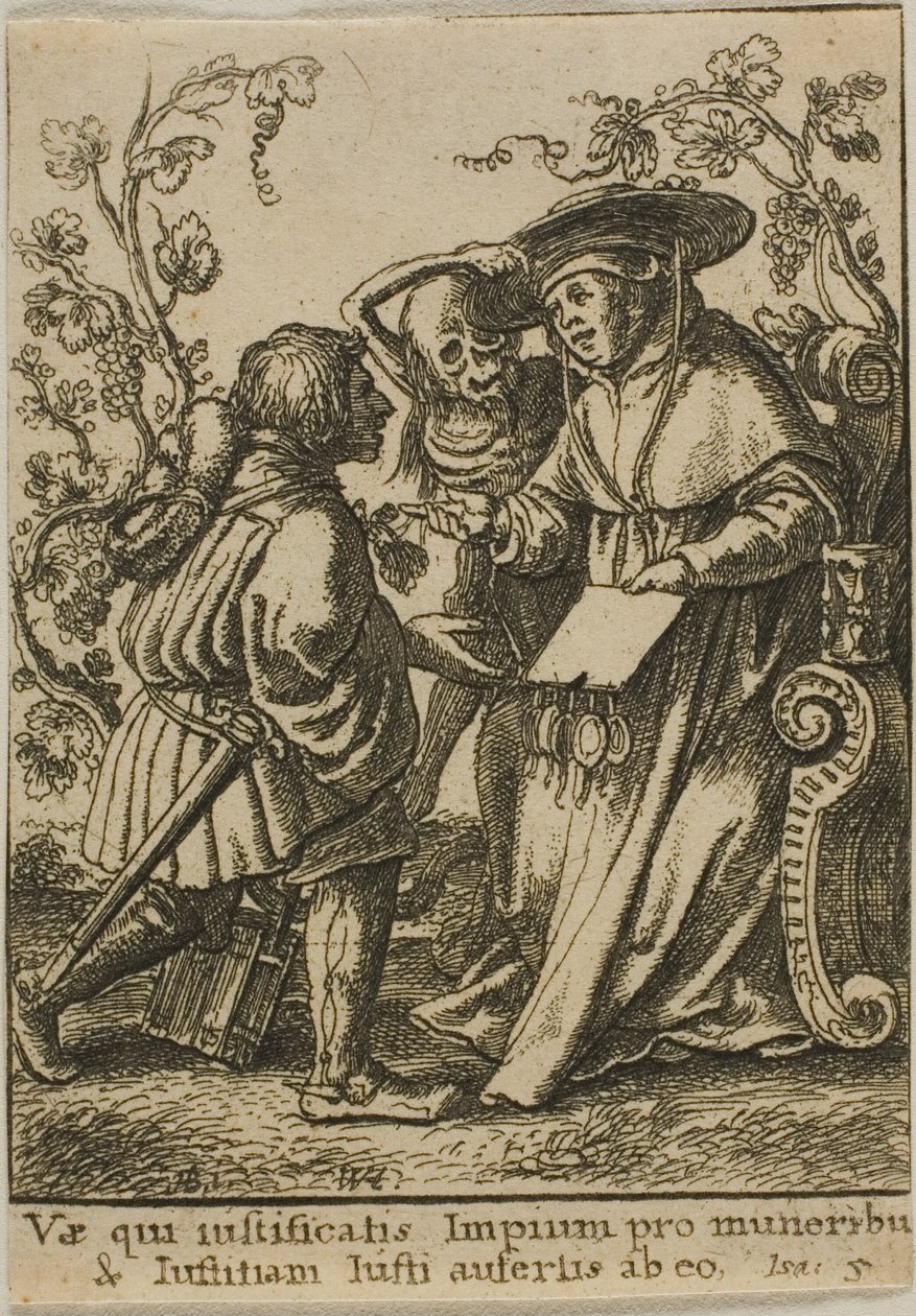 De kardinaal en de dood door Wenceslaus Hollar