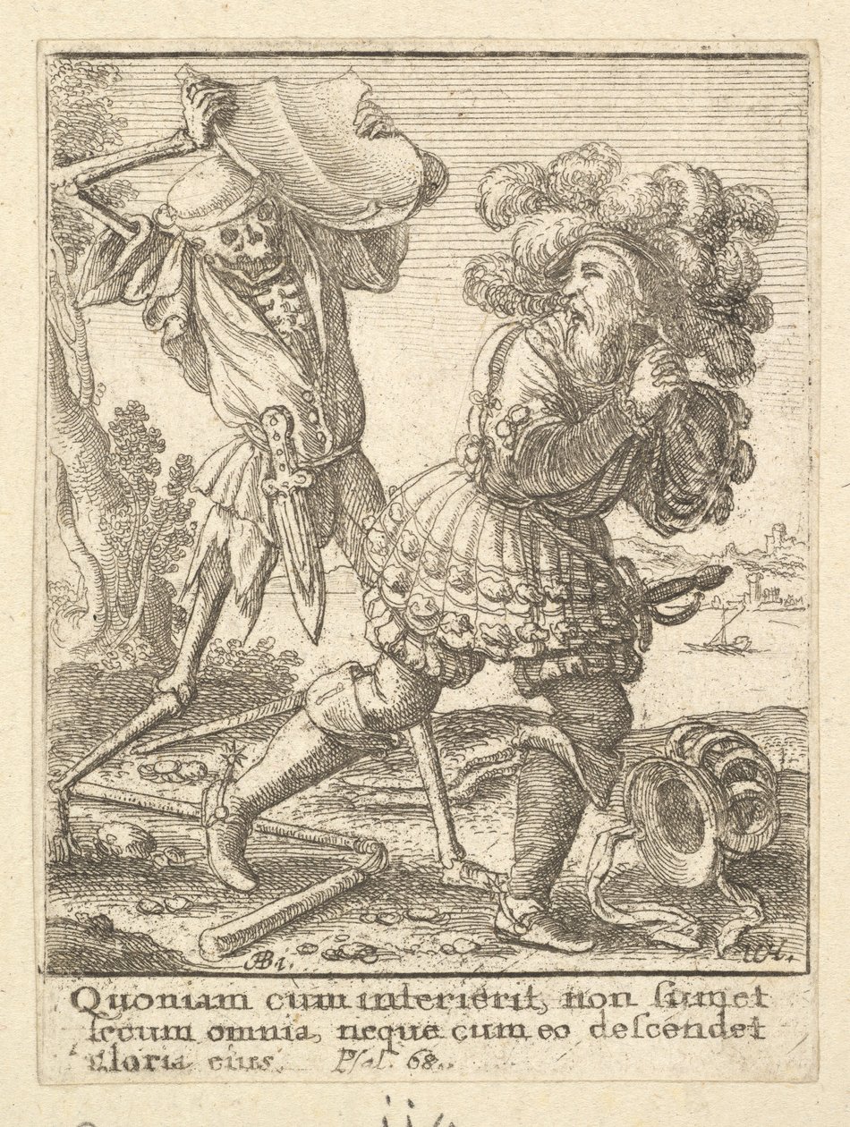 De Graaf uit de Dans van de Dood, 1651 door Wenceslaus Hollar