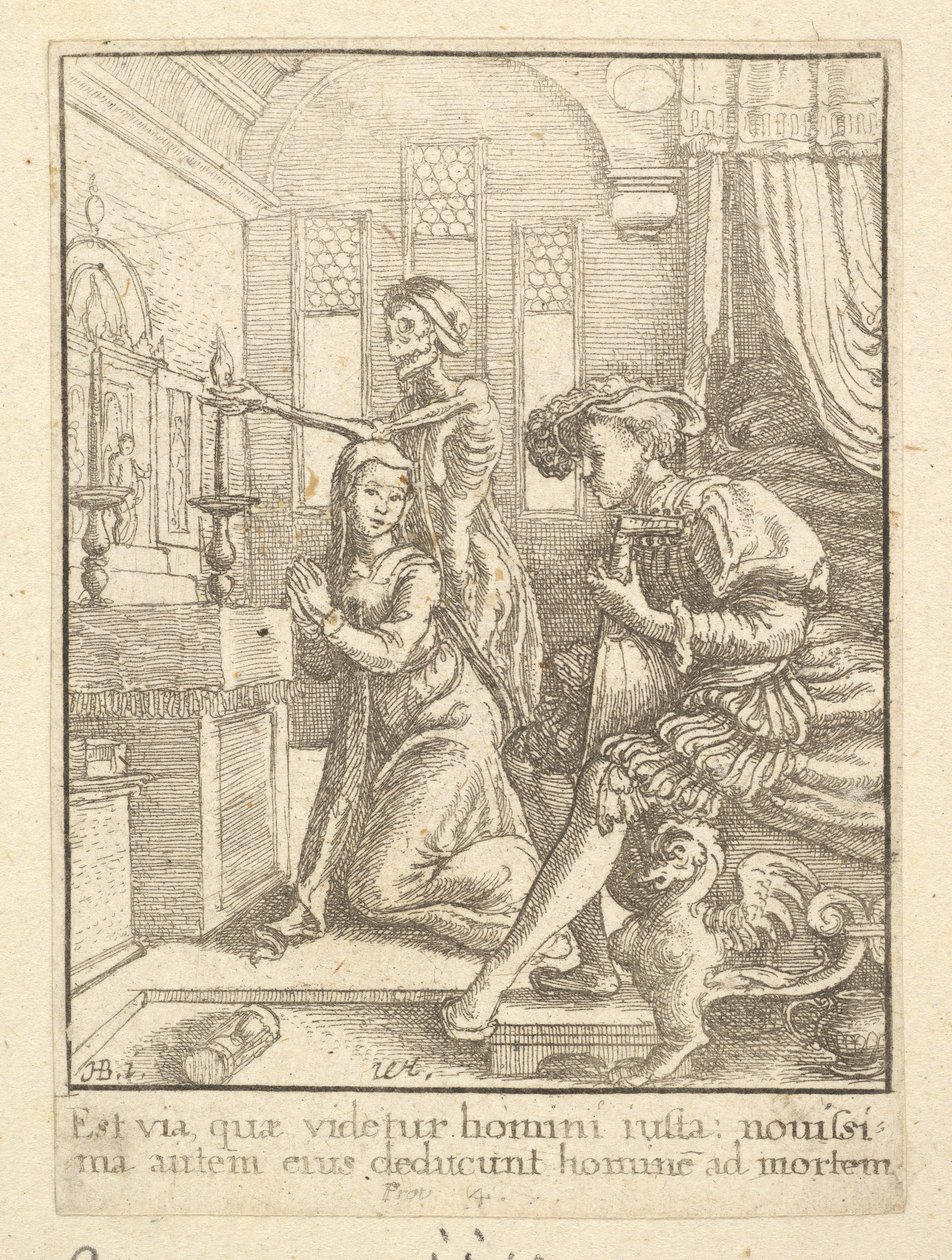 De Non, uit de Dans van de Dood, 1651 door Wenceslaus Hollar