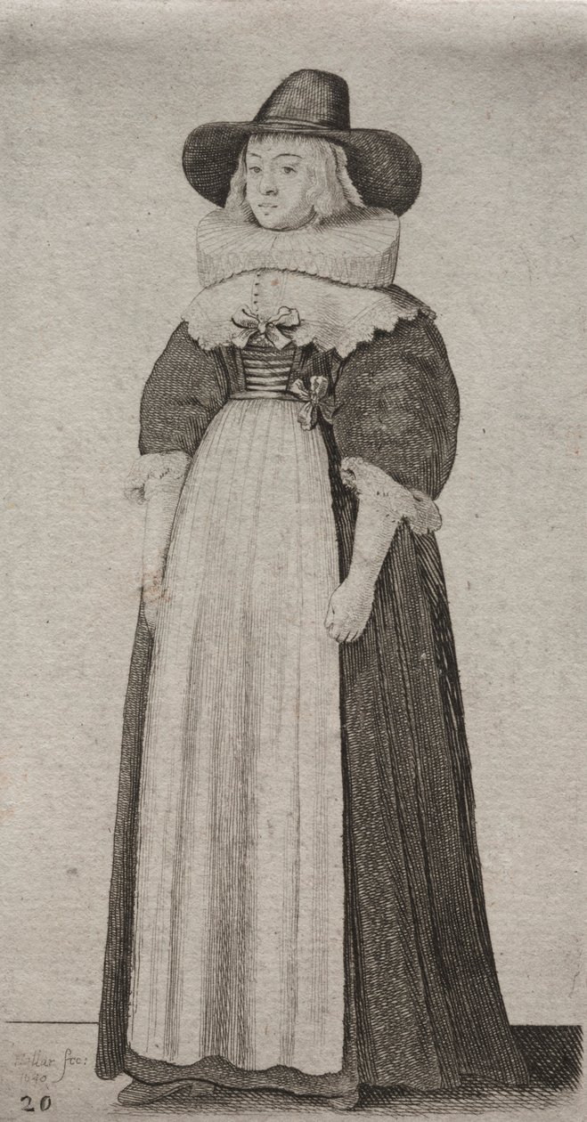 De verschillende gewoonten van Engelse vrouwen, van de adel tot de plattelandsvrouwen door Wenceslaus Hollar