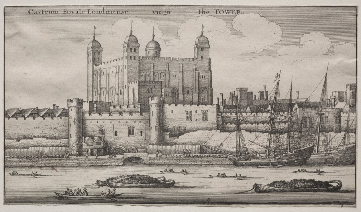 De toren, Londen door Wenceslaus Hollar