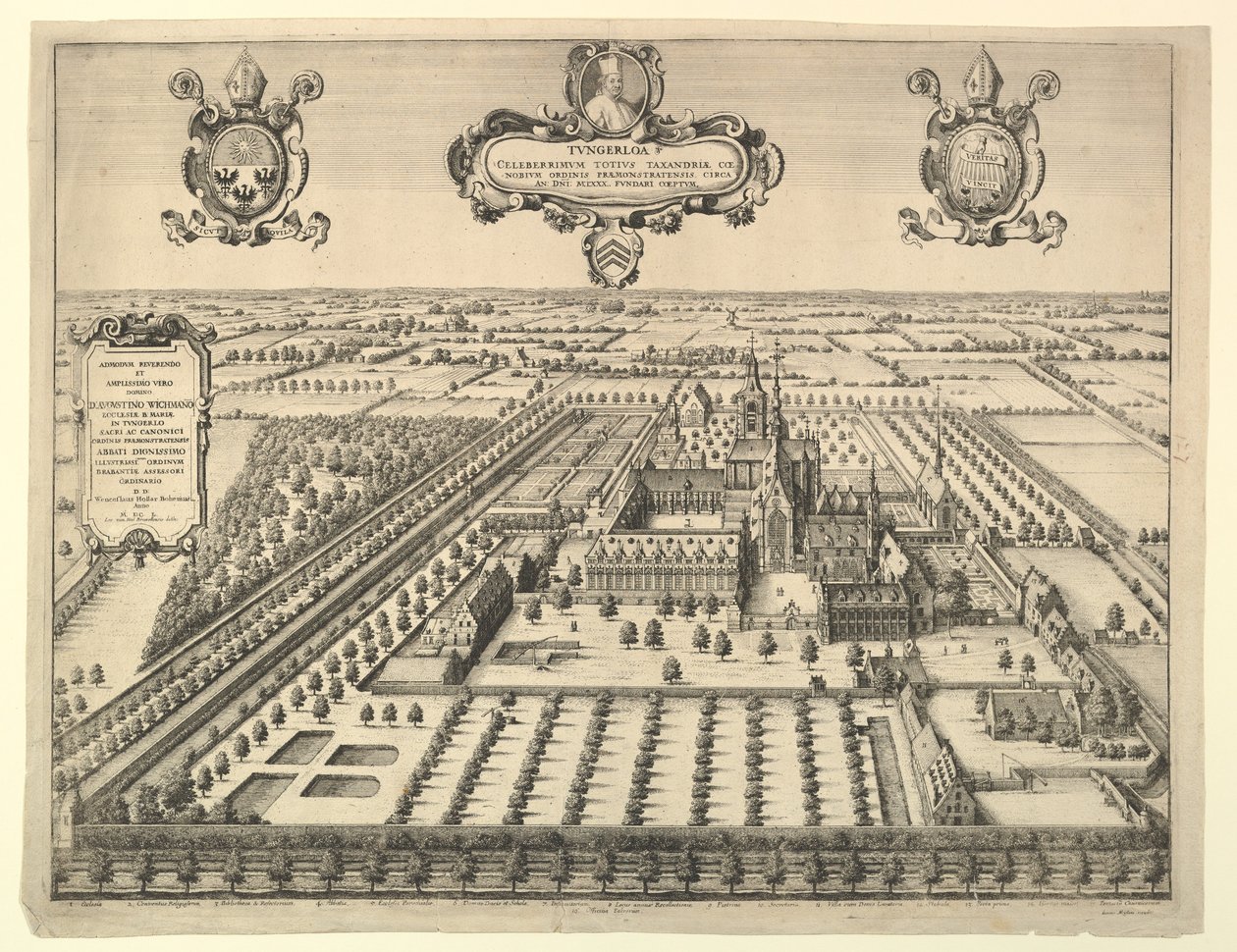 Tongerloo, 1659 door Wenceslaus Hollar
