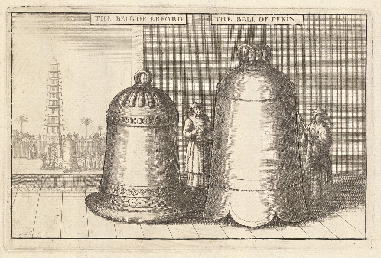 Twee bellen door Wenceslaus Hollar