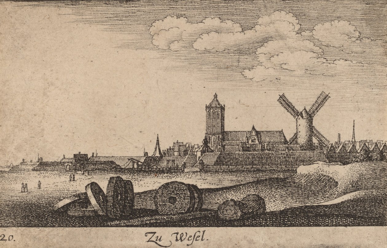Wesel, 1635 door Wenceslaus Hollar