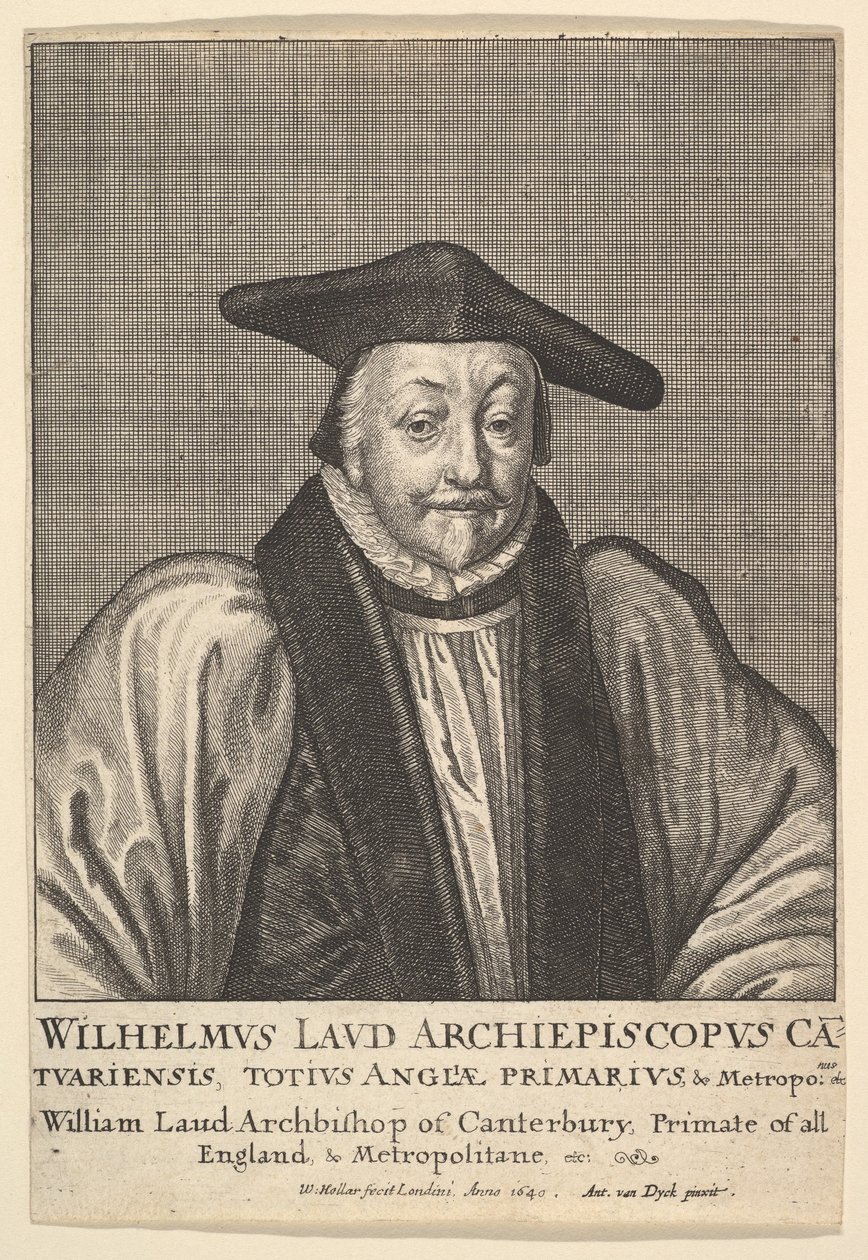 William Laud, Aartsbisschop van Canterbury, 1641 door Wenceslaus Hollar