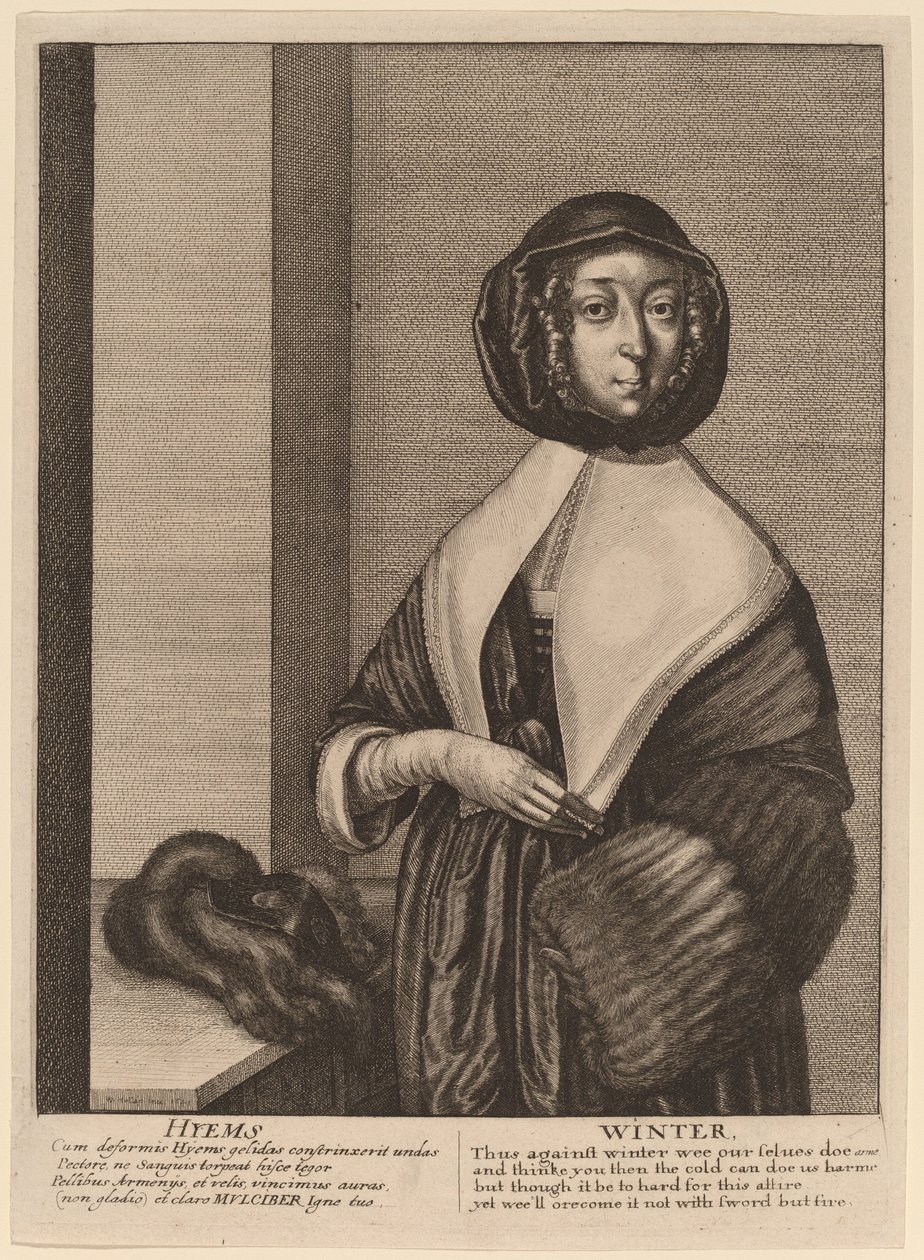 Winter door Wenceslaus Hollar