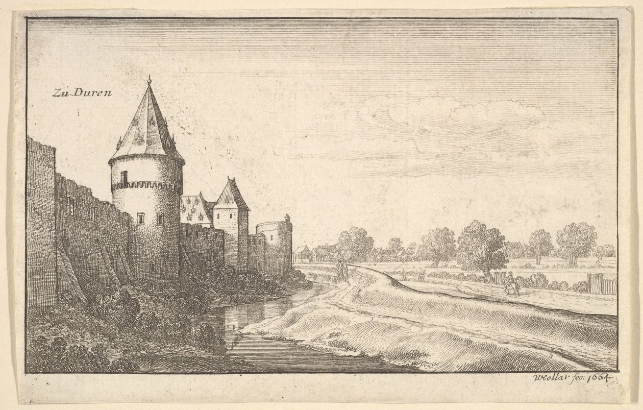 Zu Düren, uit „European Views“ door Wenceslaus Hollar