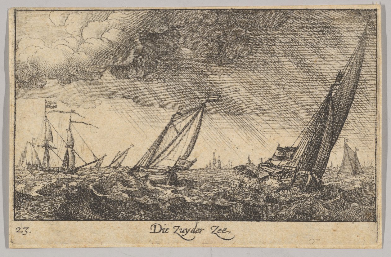 Zuiderzee, 1635 door Wenceslaus Hollar