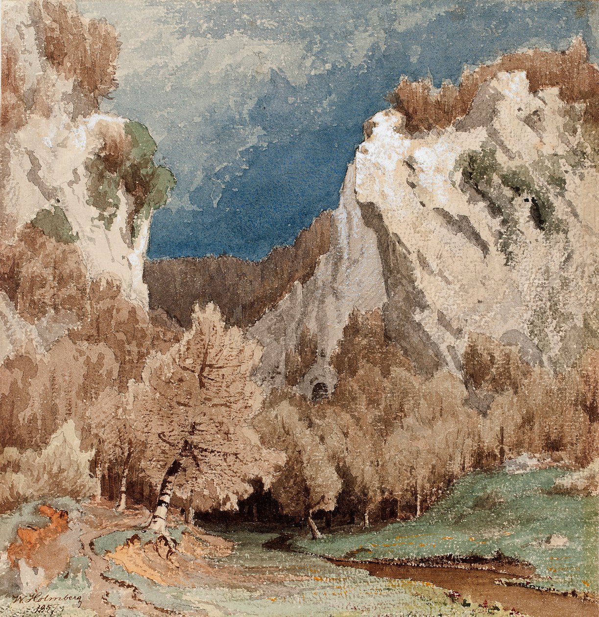 Herfstlandschap bij Düsseldorf door Werner Holmberg
