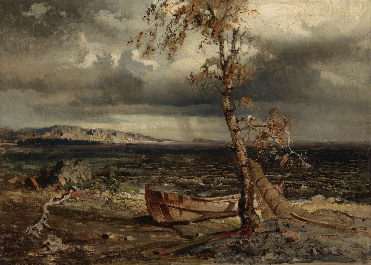 Storm op het Näsijärvi-meer door Werner Holmberg