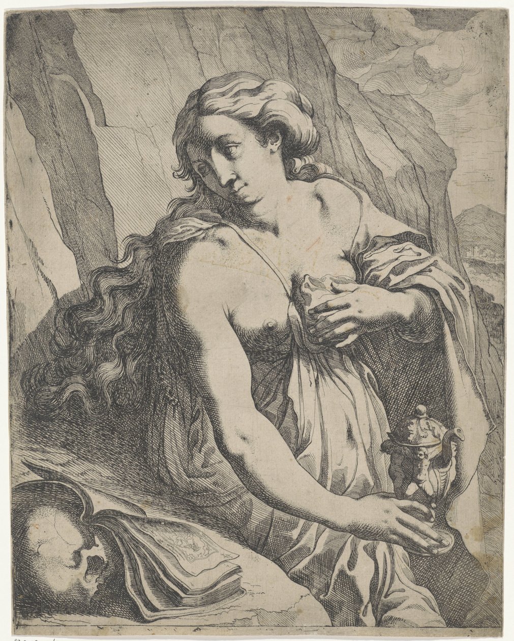 Boetvaardige Maria Magdalena door Werner van den Valckert