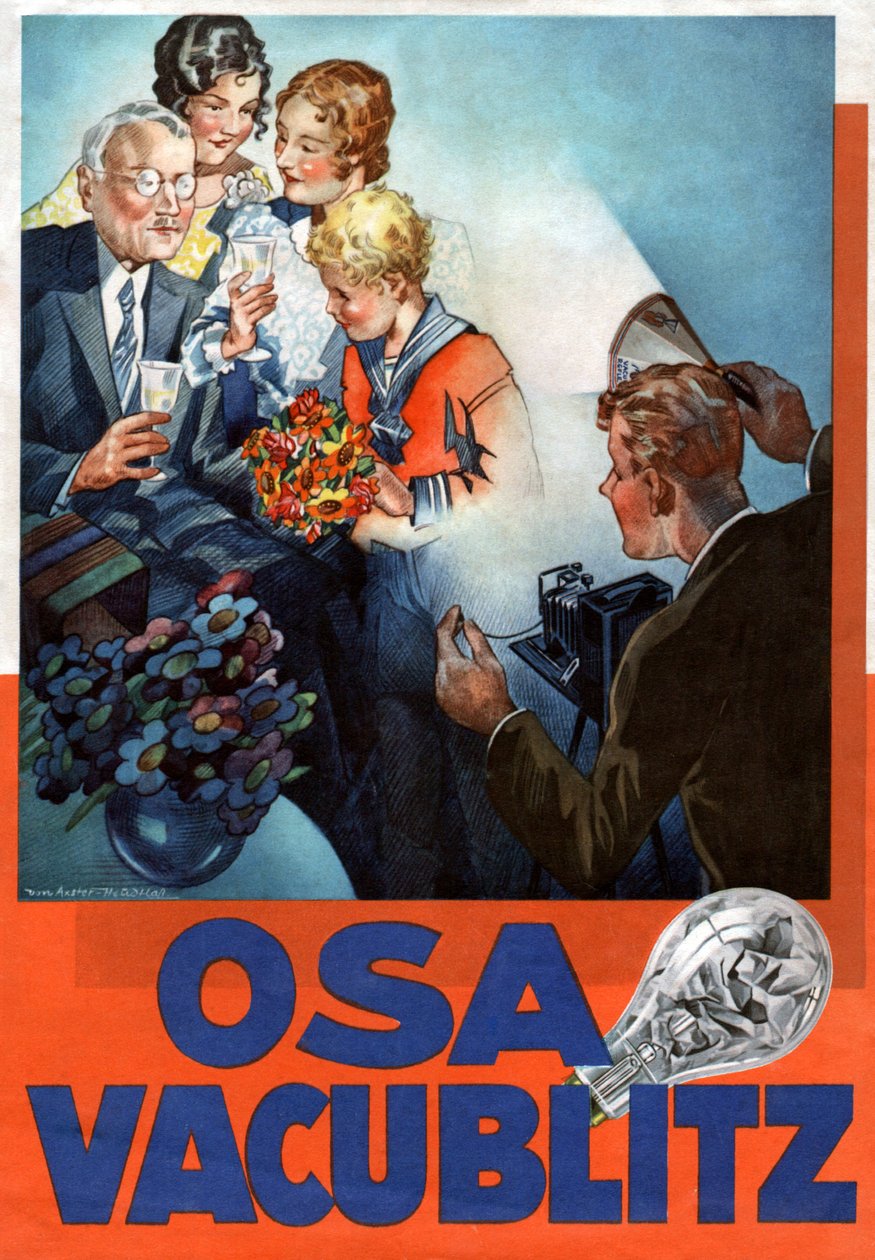 Reclame voor het merk OSRAM, ca. 1935 door Werner von Axster Heudtlass