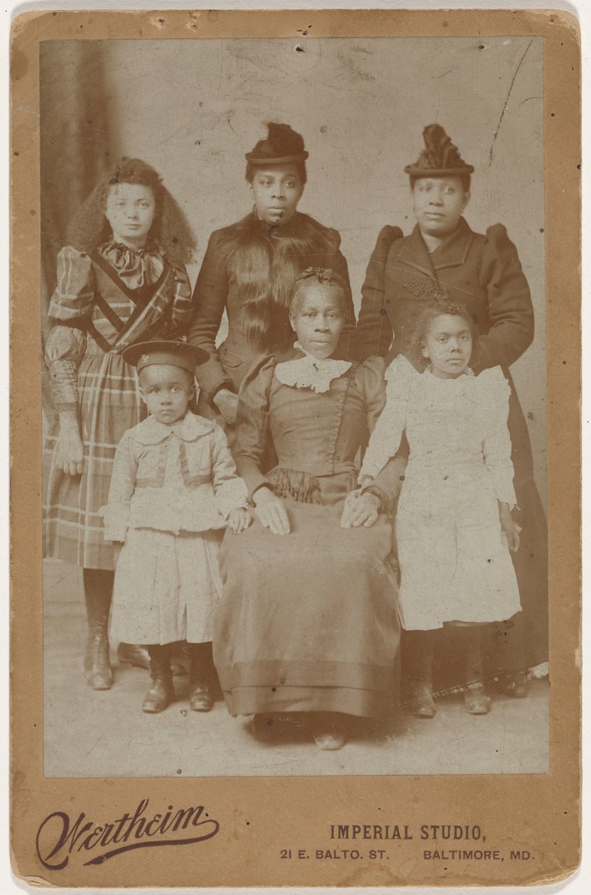 Portret van een gezin,c. 1895 (foto) door Wertheim Imperial Studio