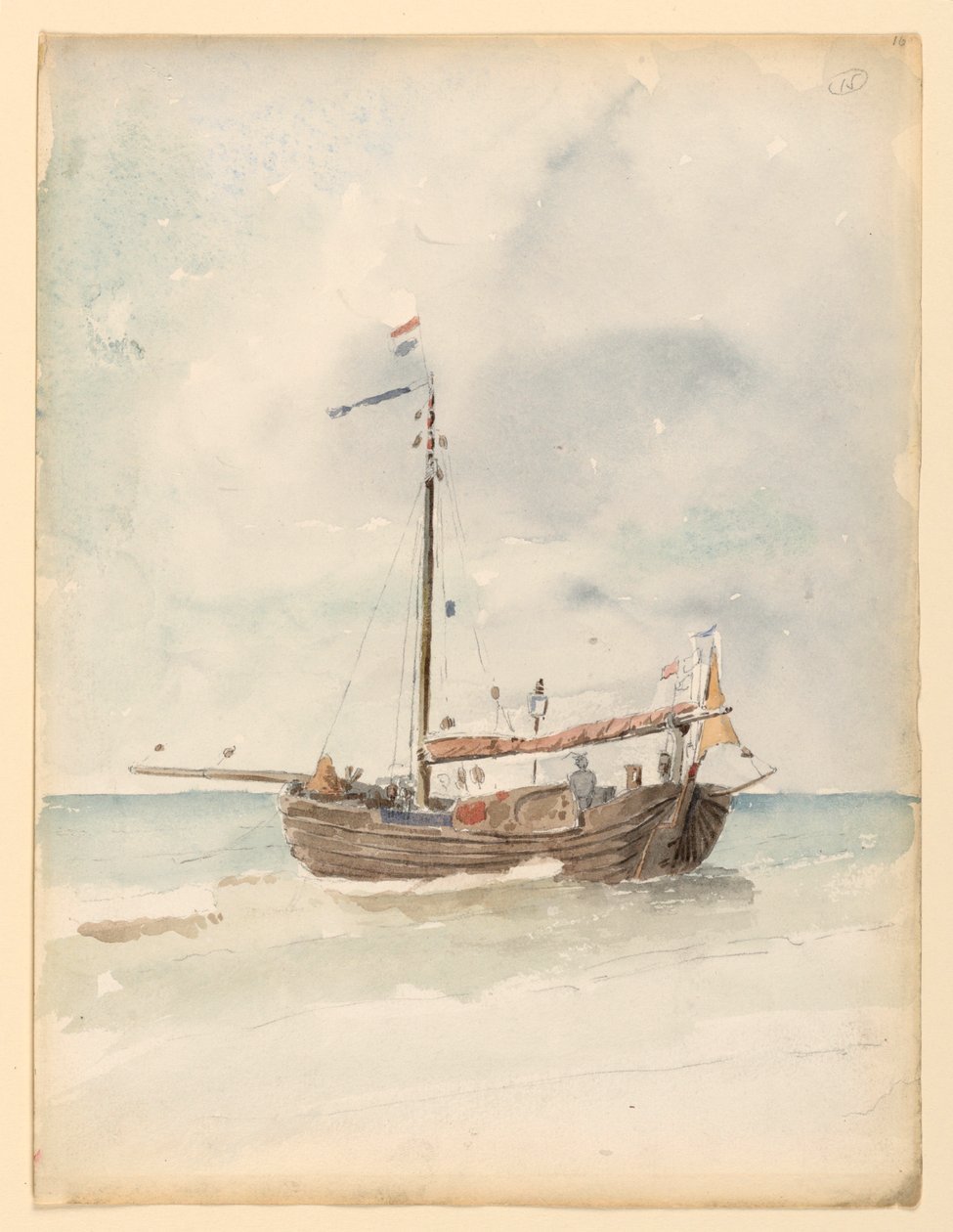 Een Nederlandse schuit, 20 augustus 1887 door Whitney Warren Jr.