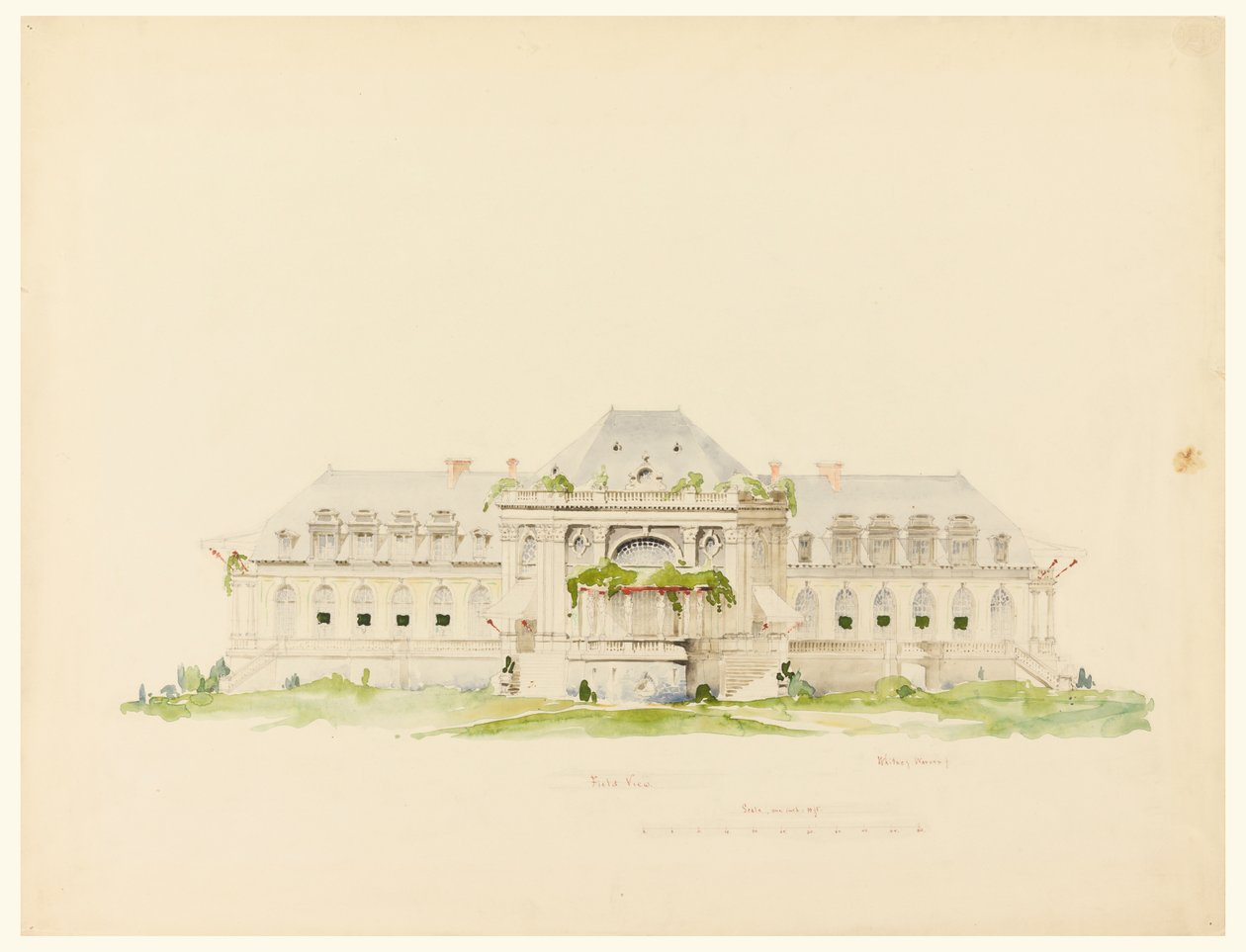 Clubhuis en Golfclub, Newport, Rhode Island door Whitney Warren Jr.