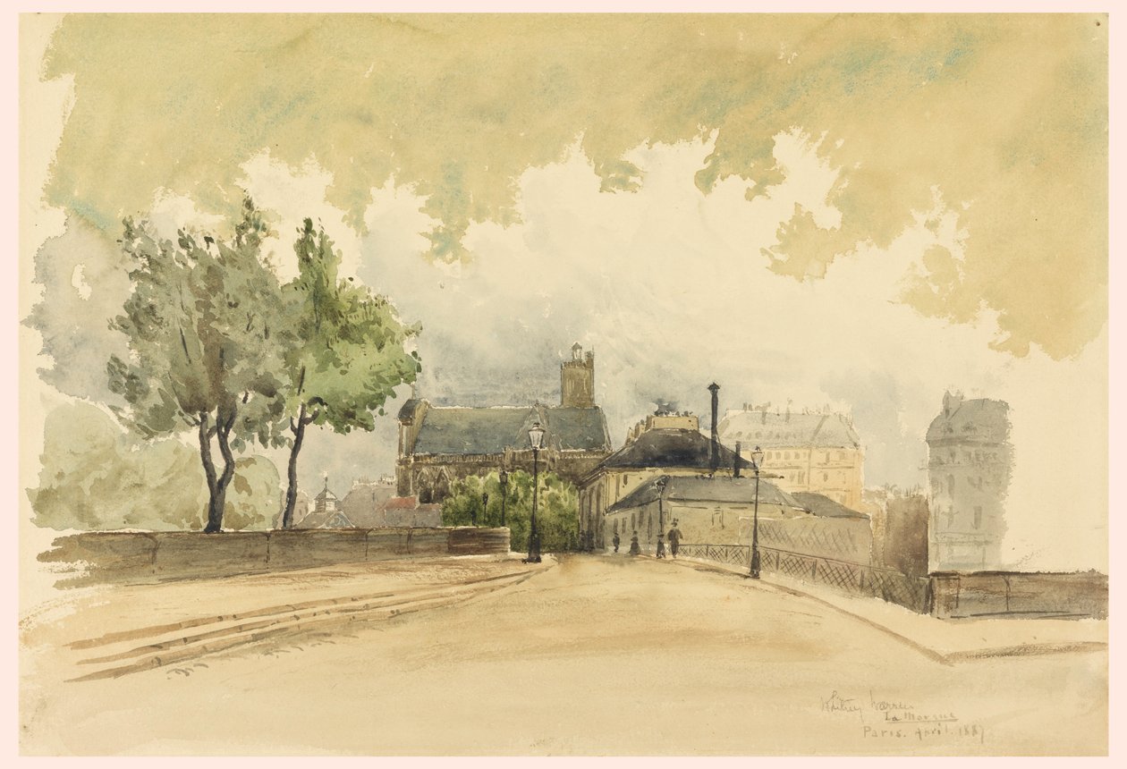 Tekening, De Markiezin, Parijs, 1887 door Whitney Warren Jr.