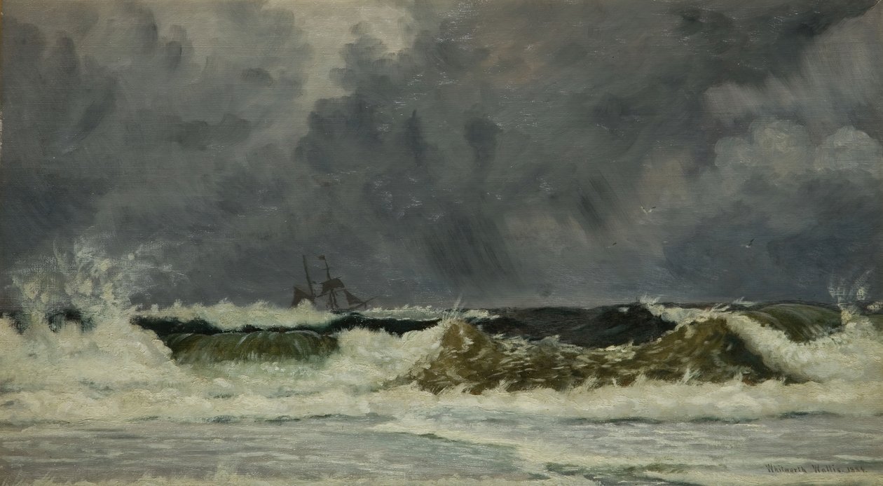 Slecht weer - De kust van Jutland door Whitworth Wallis