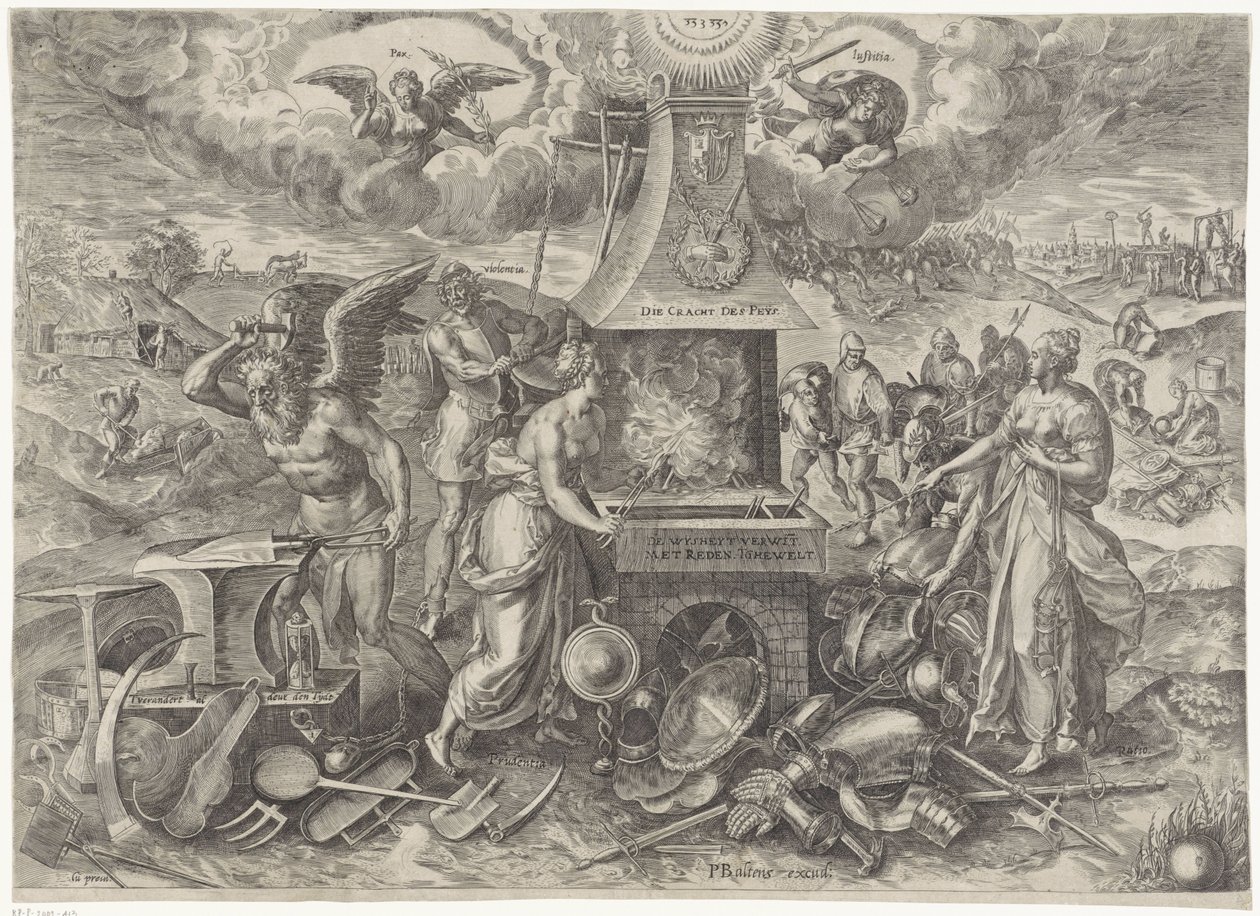 De macht van de vrede, 1577 door Wierix