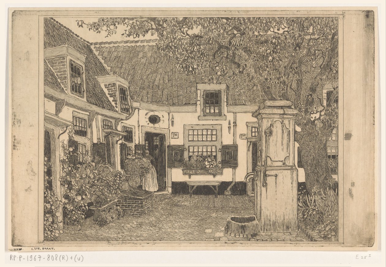 Hofje van Loo in Haarlem door Wijnand Otto Jan Nieuwenkamp