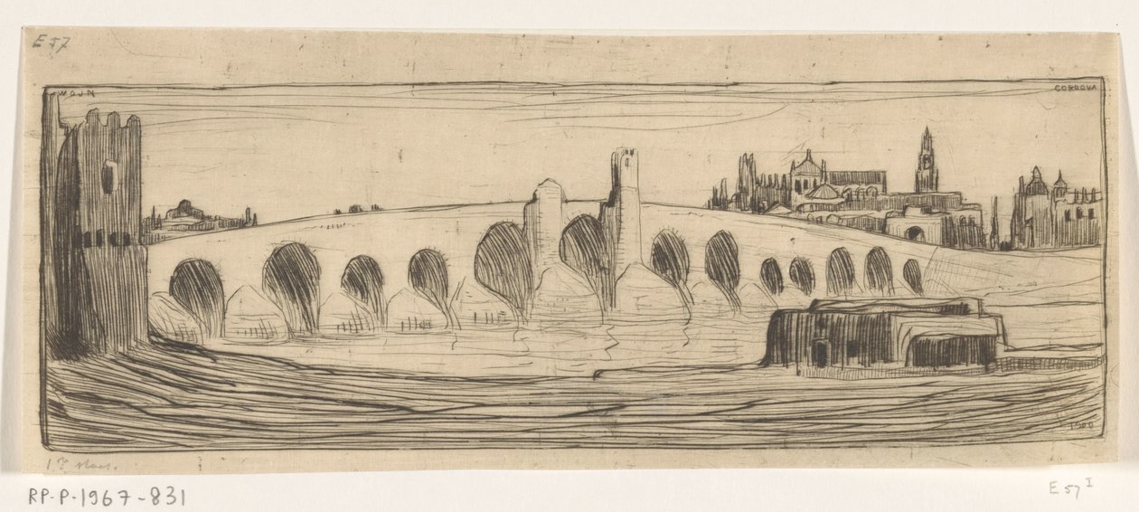 Romeinse brug over de Guadalquivir in Córdoba door Wijnand Otto Jan Nieuwenkamp