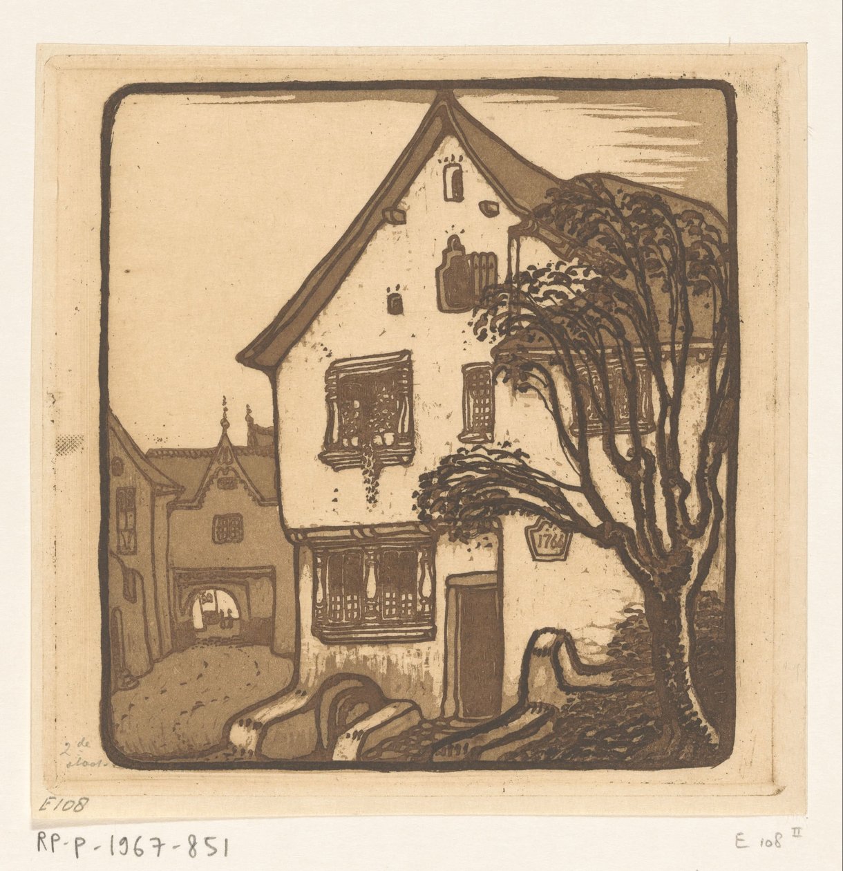 Straat in een stad aan de Moezel door Wijnand Otto Jan Nieuwenkamp