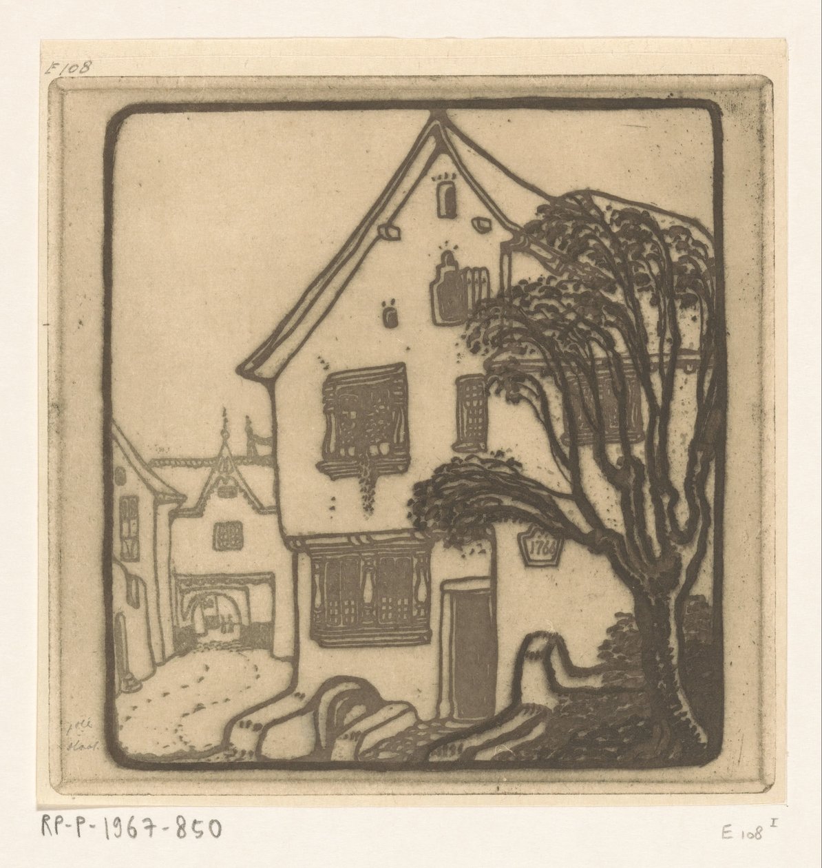 Straat in een stad aan de Moezel door Wijnand Otto Jan Nieuwenkamp