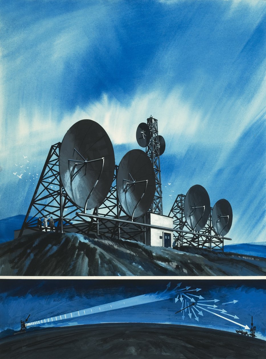 Wetenschappelijk overzicht: Radioverbindingen over de hele wereld door Wilf (20th century) Hardy