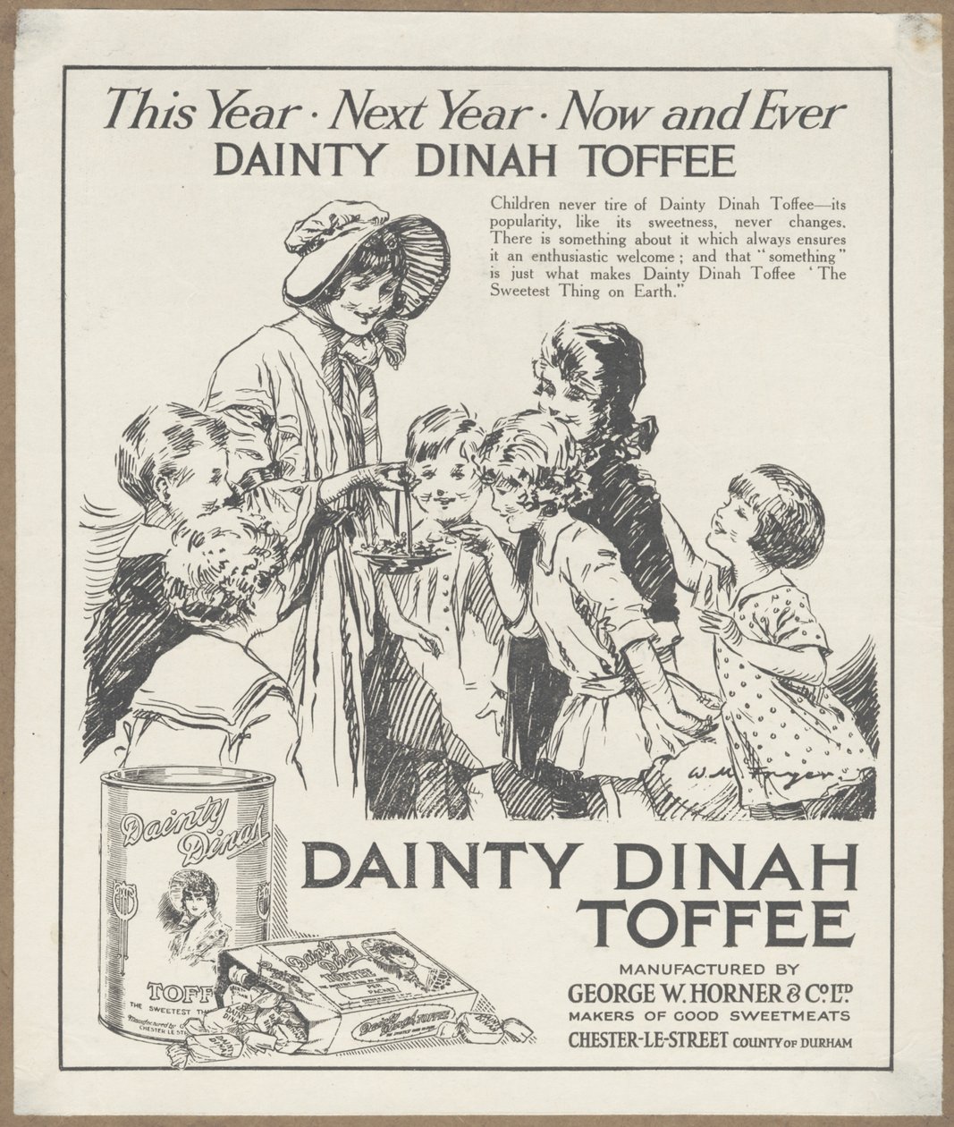 Dainty Dinah Toffee, ca. 1920 door Wilfred Fryer