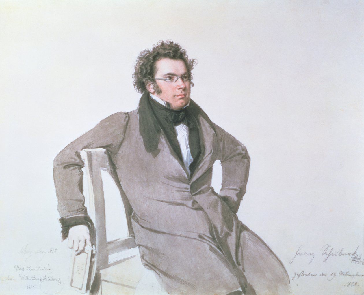 Franz Schubert, 1825 door Wilhelm August Rieder