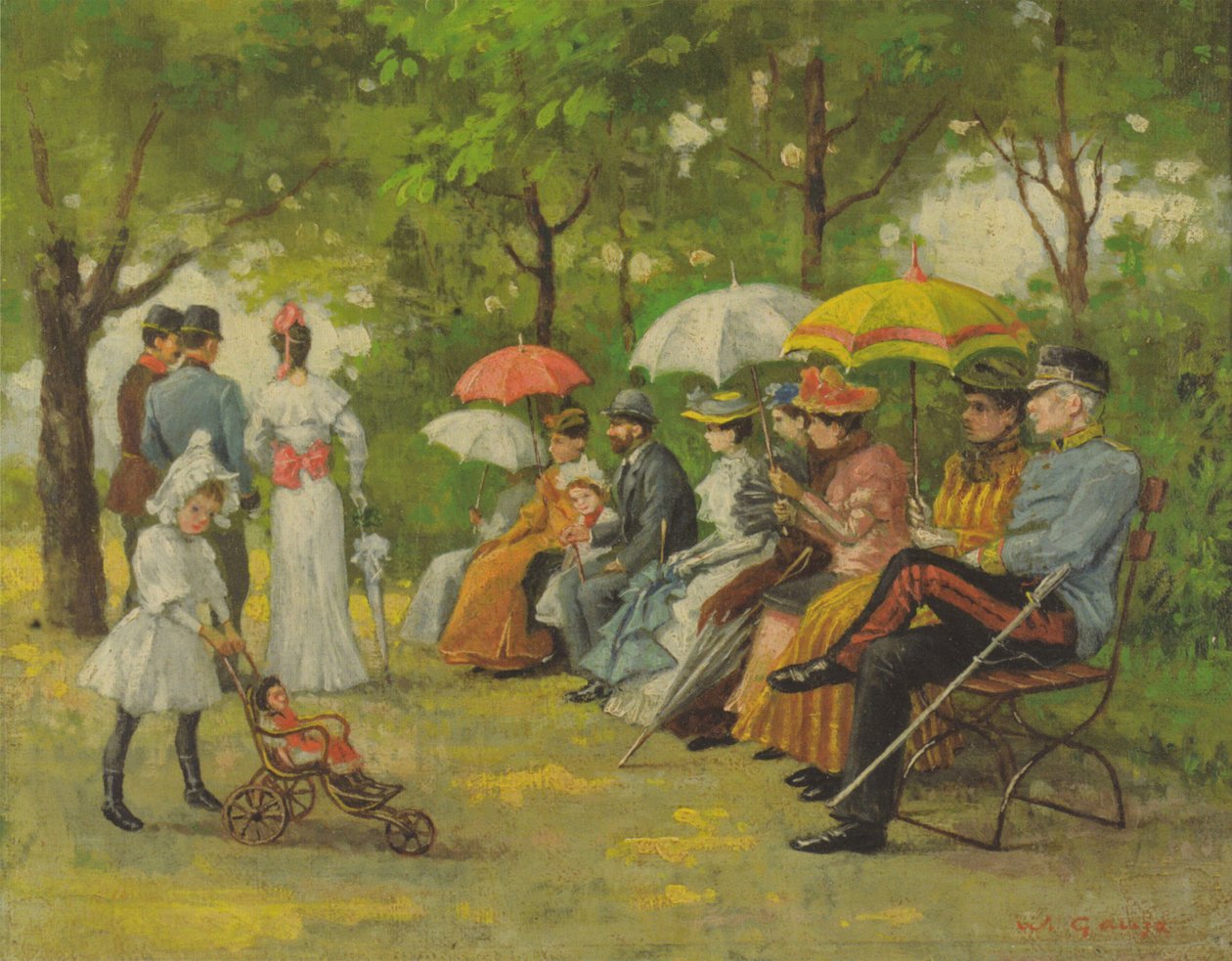 Die Lasterallee im Prater door Wilhelm Gause