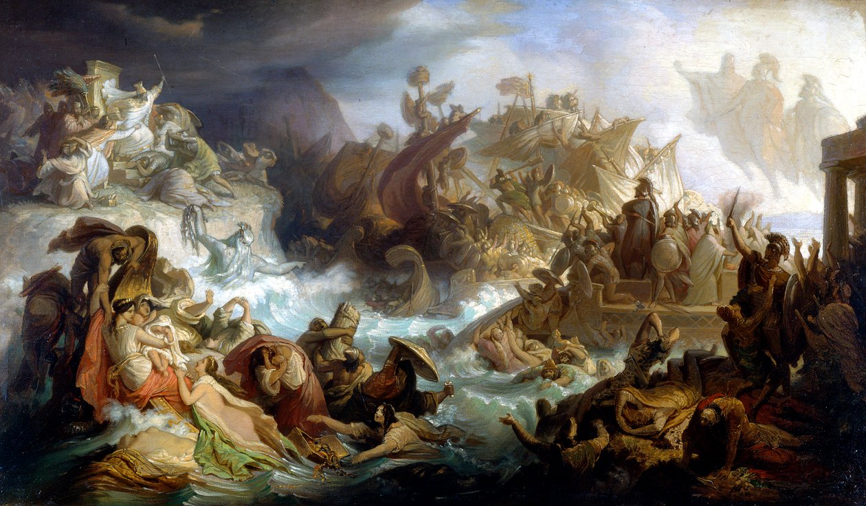 Allegorie van de Slag bij Salamis, 1858 door Wilhelm von Kaulbach
