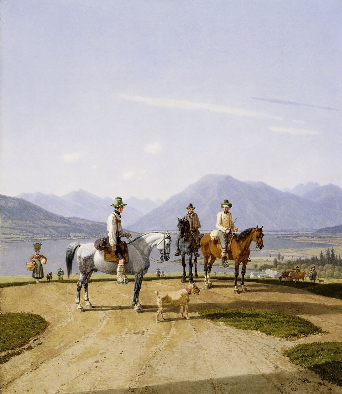 Ruiter bij de Tegernsee, 1838 door Wilhelm Alexander Kobell