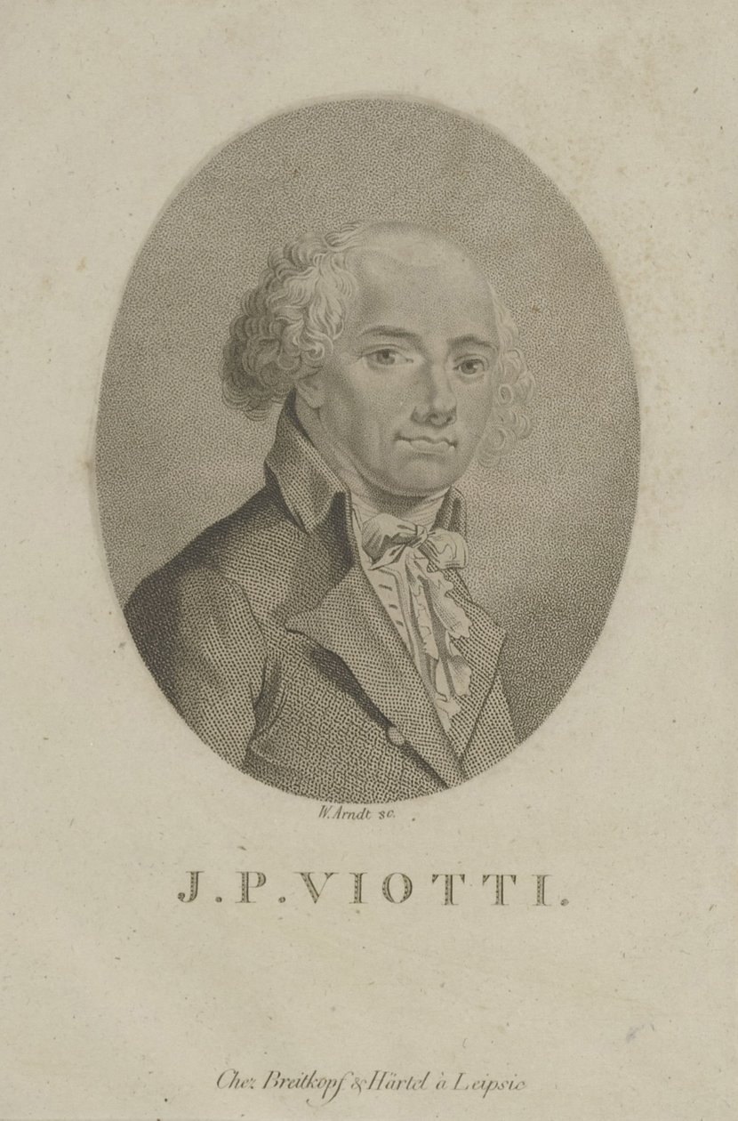 Portret van de componist Giovanni Battista Viotti 1755-1824, c. 1800 door Wilhelm Arndt