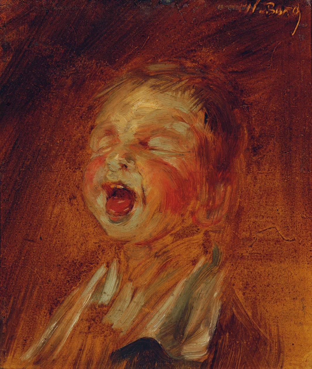 Schreeuwende jongen door Wilhelm Busch