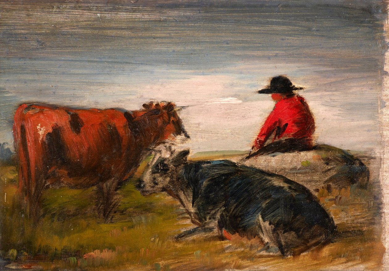Herder met koeien door Wilhelm Busch