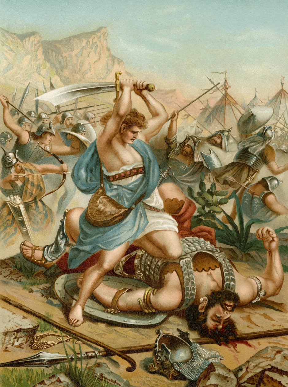 David doodt Goliath door Wilhelm Ebbinghaus