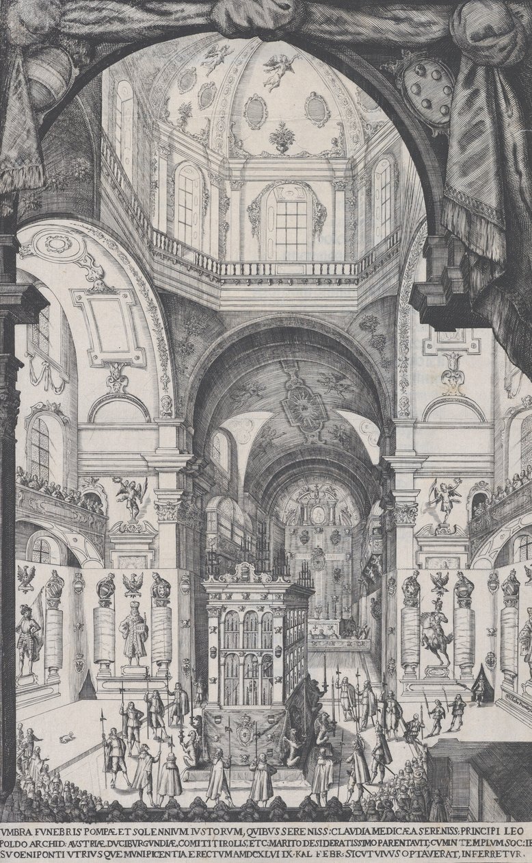Catafalque van Leopold, aartshertog van Oostenrijk door Wilhelm Frommer