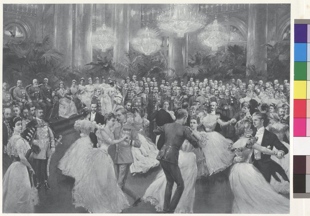 Bal aan het hof - redenering van de quadrille door Wilhelm Gause