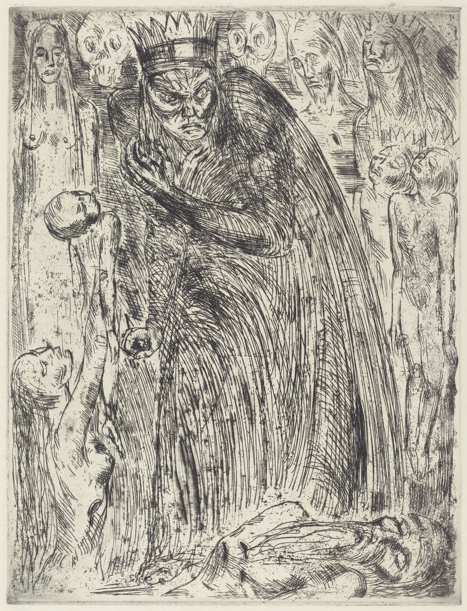 Macbeth V (De Visie van Lady Macbeth) door Wilhelm Lehmbruck