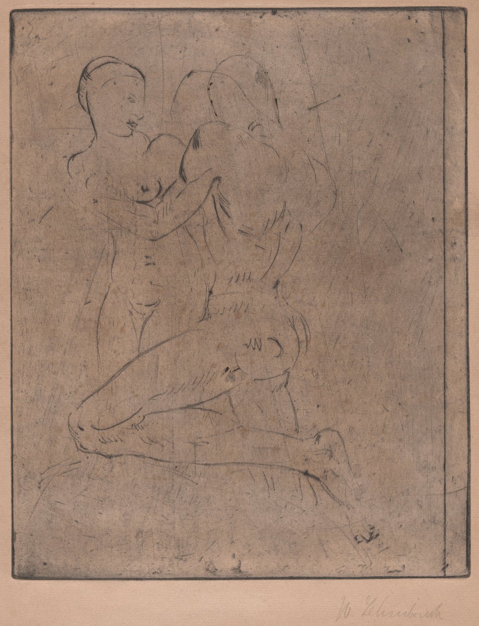 Verkrachting II door Wilhelm Lehmbruck